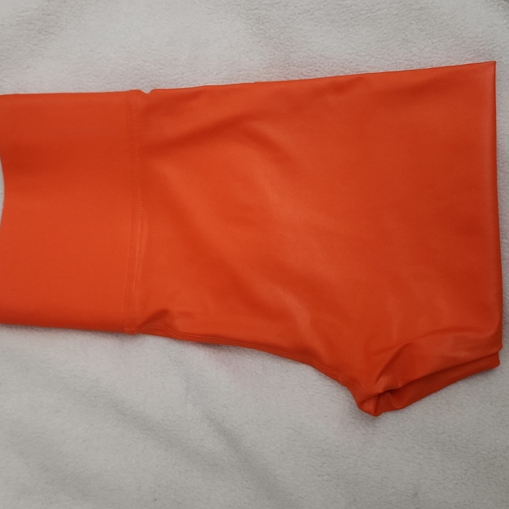 Carbon38 High Rise 7/8 Takara Shine Orange Leggings - Picture 4 of 4